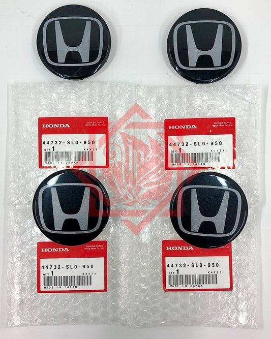 HONDA GENUINE NSX WHEEL CENTER CAP SET 44732-SL0-950 QUANTUM GRAY METALLIC ABA-NA1
