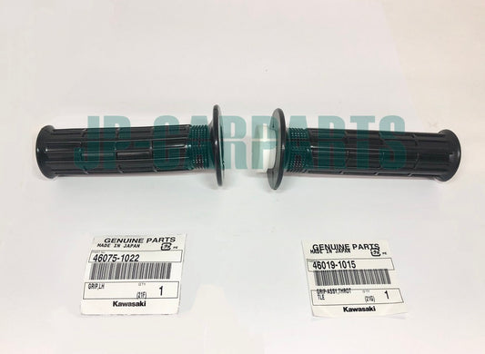 KAWASAKI LEFT GRIP & THROTTLE GRIP 46075-1022 & 46019-1015, KZ650 750 1000