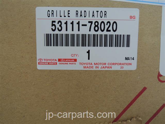 53111-78020 TOYOTA GRILLE, RADIATOR - JP-CARPARTS
